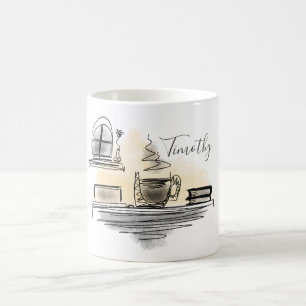 Add You Name Coffee Side Drawing Mug