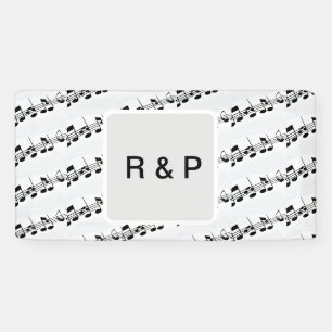 Add you name couple musical notes beats pattern bl banner