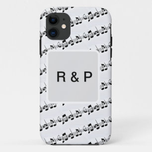 Add you name couple musical notes beats pattern bl Case-Mate iPhone case