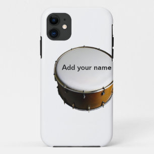 Add you name text brown black drum beats stick Case-Mate iPhone case