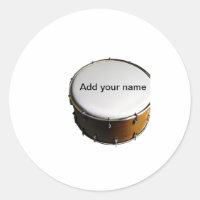 Add you name text brown black drum beats stick