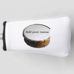 Add you name text brown black drum beats stick golf head cover