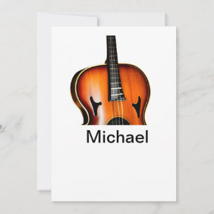 Add you name text brown violin music lover throw p invitation