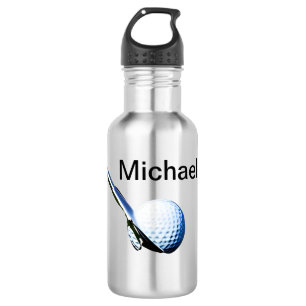 Add you name text golf ball club sports equipment 532 ml water bottle