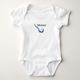 Add you name text golf ball club sports equipment baby bodysuit