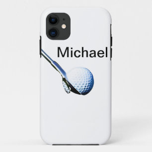 Add you name text golf ball club sports equipment Case-Mate iPhone case