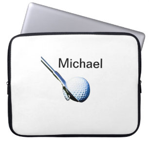 Add you name text golf ball club sports equipment laptop sleeve