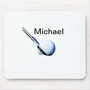 Add you name text golf ball club sports equipment mouse pad