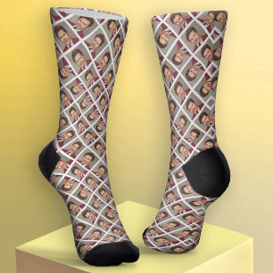 Add Your 1 Photo to Make a Pattern - White Socks