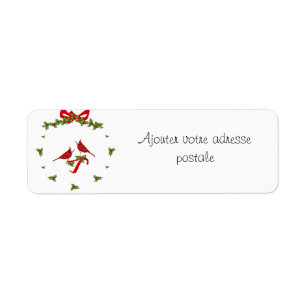 Add your address to this Christmas label