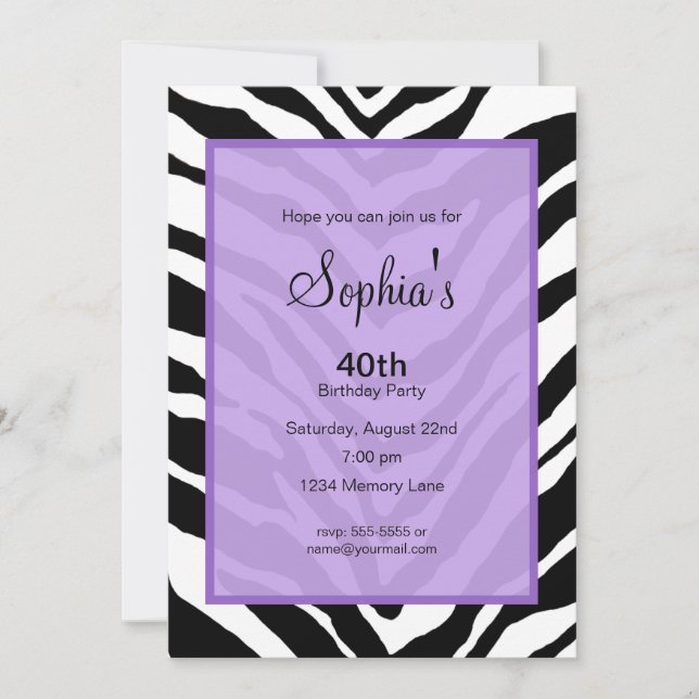 Add Your Age Birthday Invitation (Front)