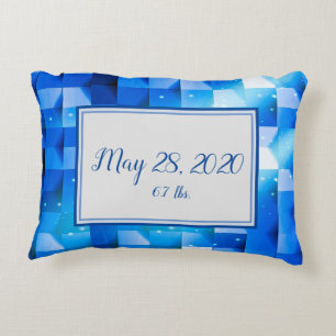 ADD YOUR BABY’s NAME or keep: “Welcome Baby Boy” Decorative Cushion