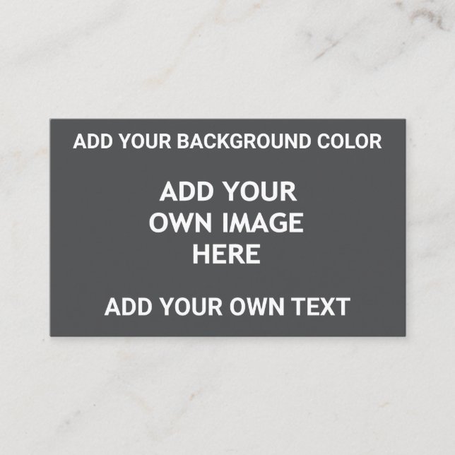 Add your background colour, your image, your  text business card (Front)