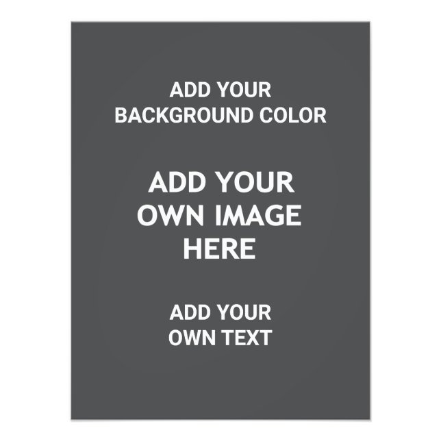 Add your background colour, your image, your  text photo print (Front)