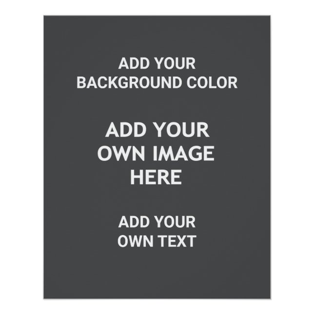 Add your background colour, your image, your  text poster (Front)