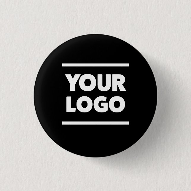 Add Your (Black & White) Logo 3 Cm Round Badge (Front)