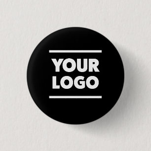 Add Your (Black & White) Logo 3 Cm Round Badge