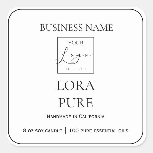  Add Your Brand black and white product label (Front)