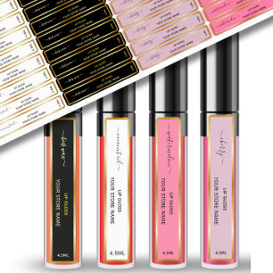 Add Your Brand Gold Border Product Labels