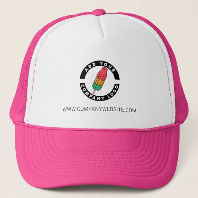 Add Your Brand Logo Business Employee Staff Trucker Hat (Front)
