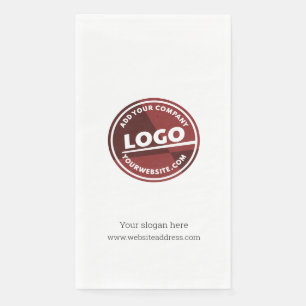 Add Your Brand Logo Business Website and Slogan Napkin