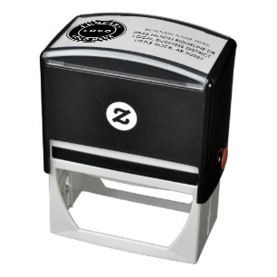 Add Your Brand Logo DIY Office Address Self-inking Stamp