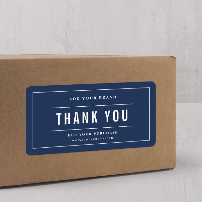 Add Your Brand Thank You White Border Custom Colou Label (Creator Uploaded)