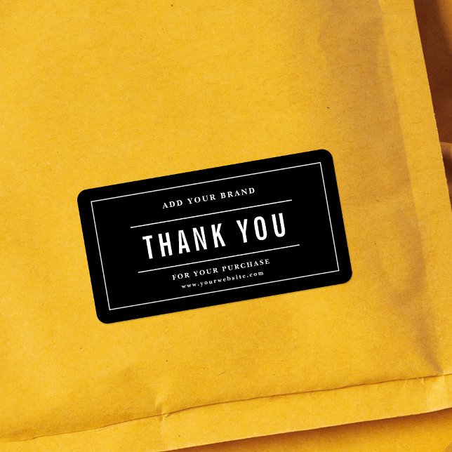 Add Your Brand Thank You White Border Custom Colou Label (Creator Uploaded)