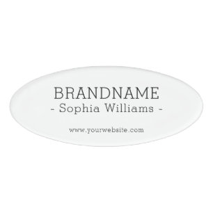 Add your BRANDNAME simple Classic Name Tag