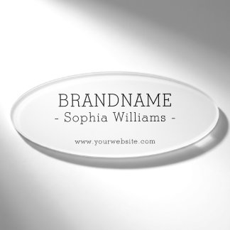 Add your BRANDNAME simple Classic Name Tag
