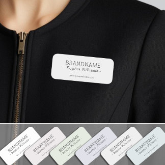 Add your BRANDNAME simple Classic Name Tag
