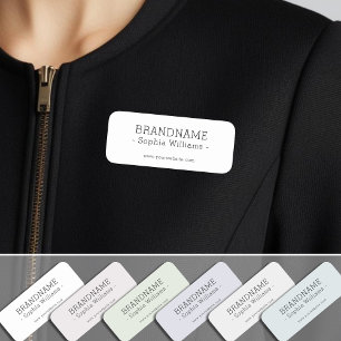 Add your BRANDNAME simple Classic Name Tag