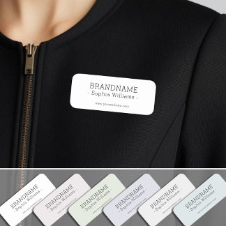 Add your BRANDNAME simple Classic Name Tag