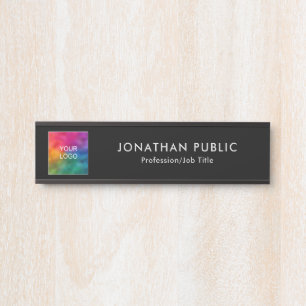Add Your Business Company Logo Here Elegant Design Door Sign