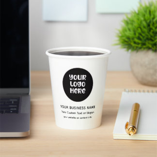 Add Your Business / Company Logo Paper Cups
