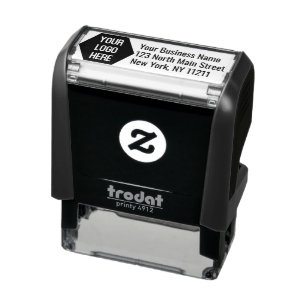 Add Your Business Logo Address Self-inking Stamp