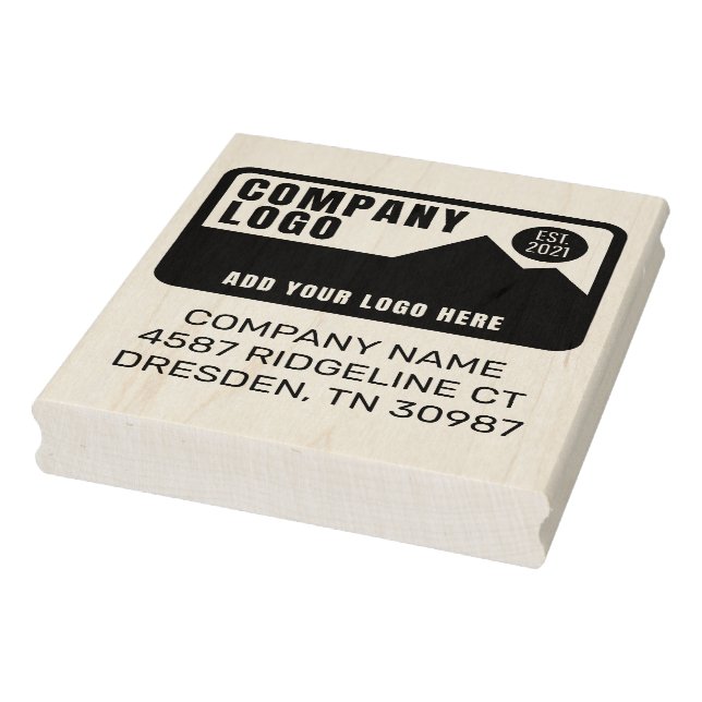 Add Your Business Logo and Address Custom Rubber Stamp (Stamp)