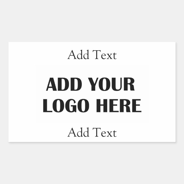 Add your Business Logo and Info  Rectangular Sticker (Front)