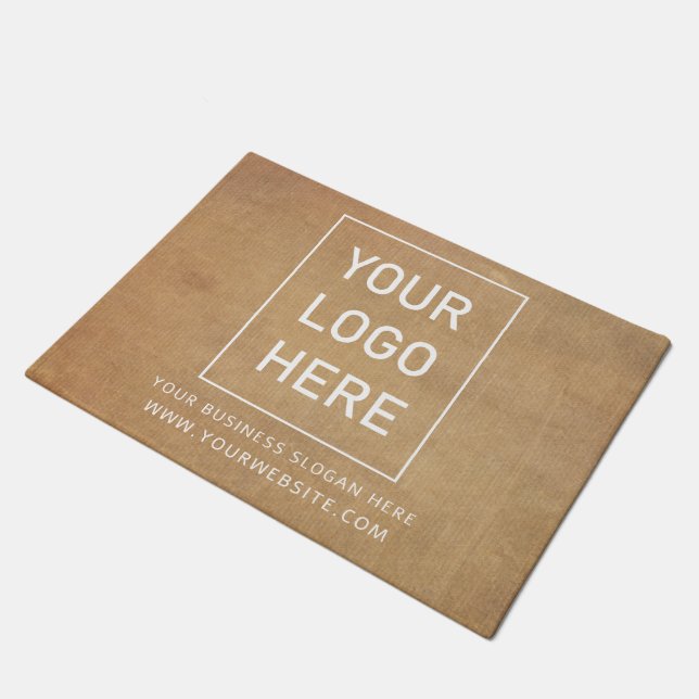 Add Your Business Logo and Text  Custom      Doormat (Angled)