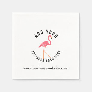 Add Your Business Logo and Website Custom Paper Napkin