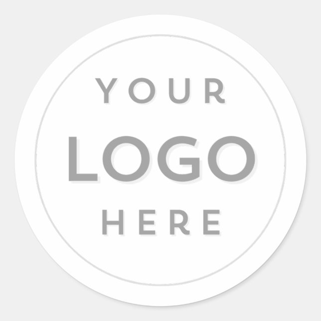 Add Your Business Logo Classic Round Sticker (Front)