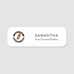 Add Your Business Logo Company Employee Name Tag