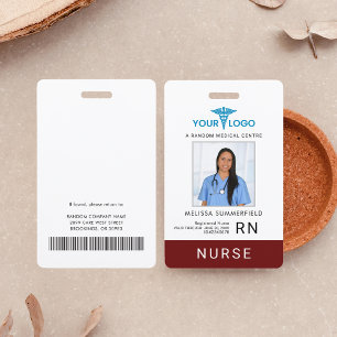 Add Your Business Logo Company Employee Photo ID  ID Badge