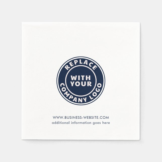 Add Your Business Logo Corporate Website Custom Napkin (Front)