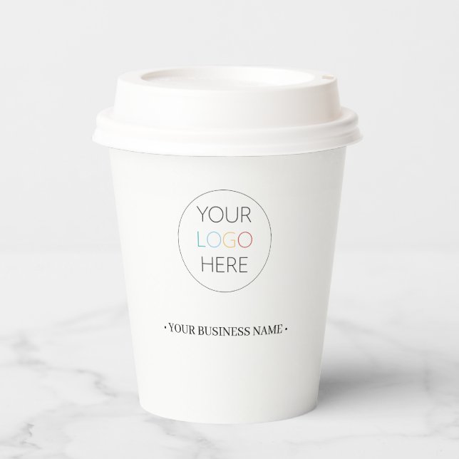 Add Your Business Logo Customised Paper Cups (Front)