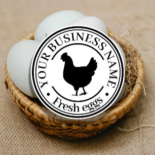 Add Your Business Logo Egg Stamp Classic Round Sticker