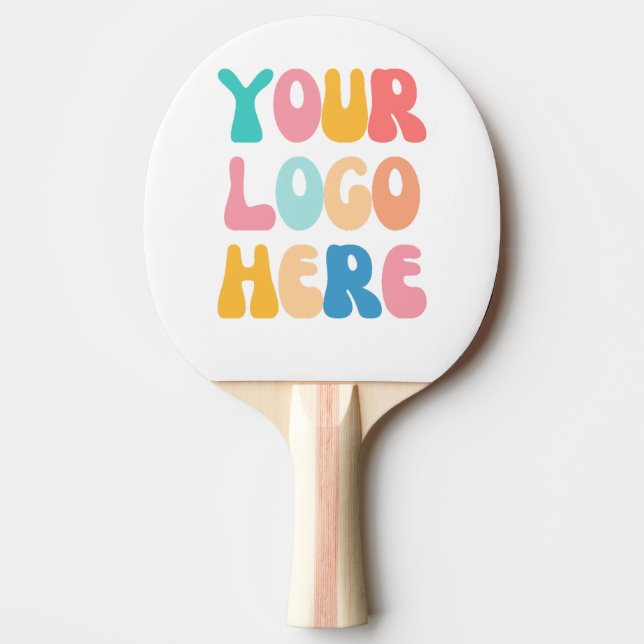 Add your business Logo Modern Minimal Simple Ping Pong Paddle (Front)