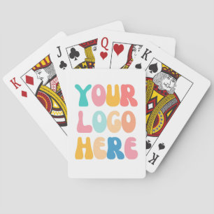 Add your business Logo Modern Minimal Simple Playing Cards