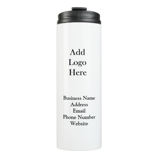 Add your Business Logo or Sports Team Logo Thermal Tumbler (Front)