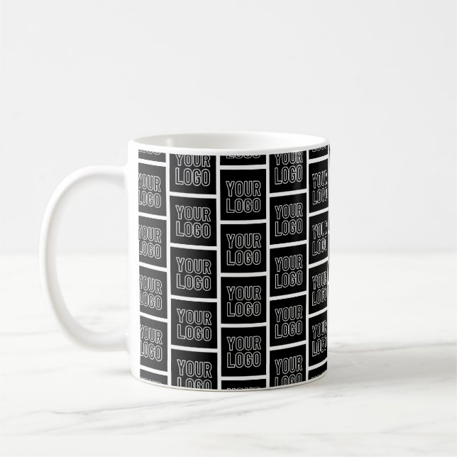 Add Your Business Logo, Photo or Uploaded Design Coffee Mug (Left)